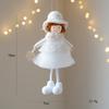 Cute Fiber Plush Cartoon Angel Xmas Tree Pendant Handmade Soft Santa Girl Pendant Home Decor