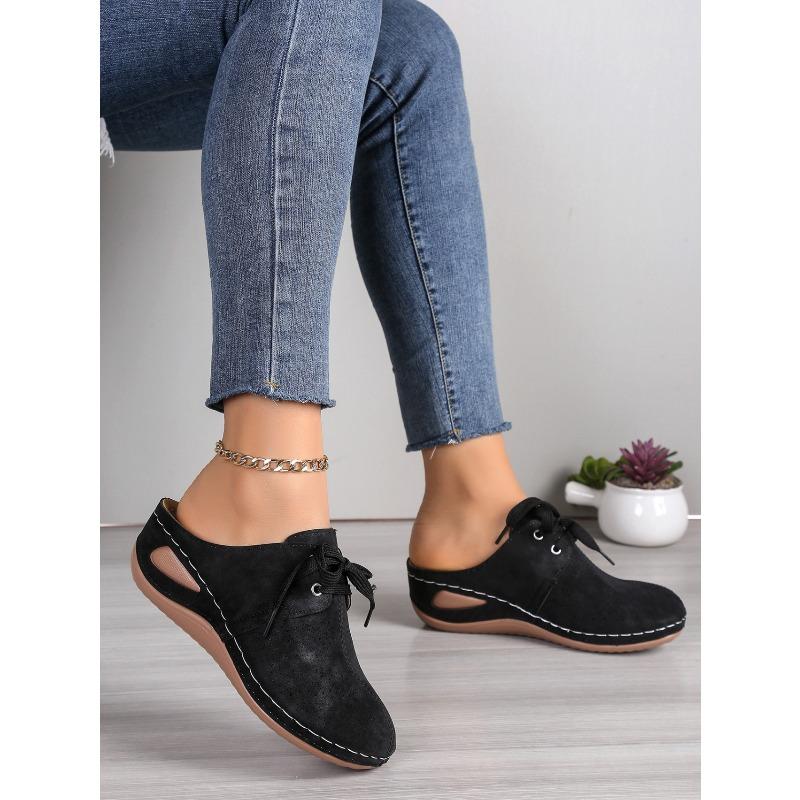 Summer New Large Size Women's Wedge Slippers Baotou Wedge Heels Women