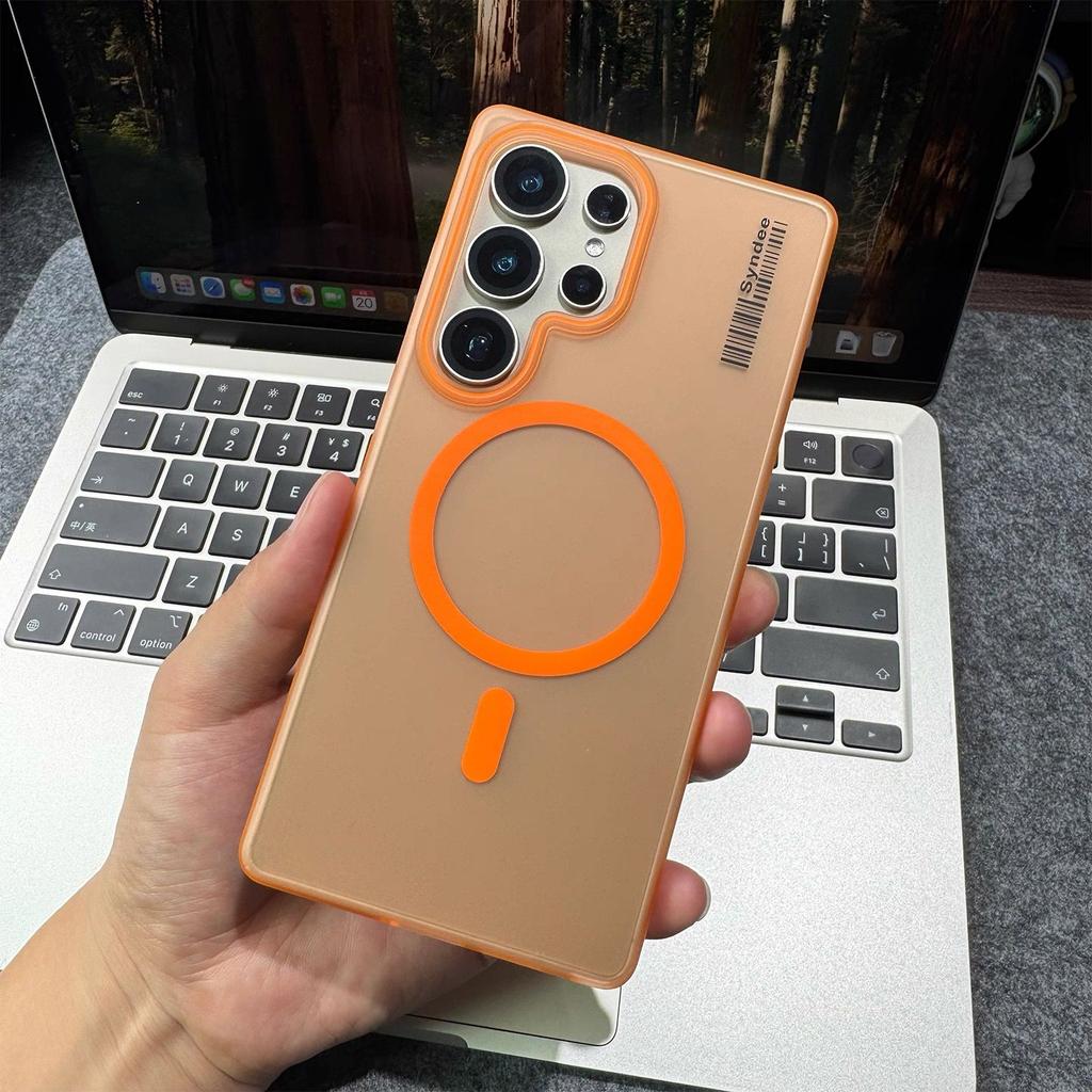 Slim Matte Clear Magnetic Phone Case For Samsung S25 S24 S23 S22 S21 Note 20 Ultra Plus FE A17 A07 A56 A26 A36 A16 A06 A55 Cover