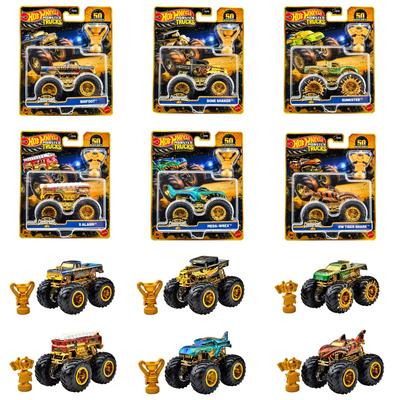 Hot Wheels Monster Truck Trophy Champion Συλλογή Όχημα Παιχνίδι Μίνι Αυτοκίνητο Κουτί 6 Αυτοκινήτων Πωλείται 3 Ετών και Άνω Πολλαπλό 986A-JDV96