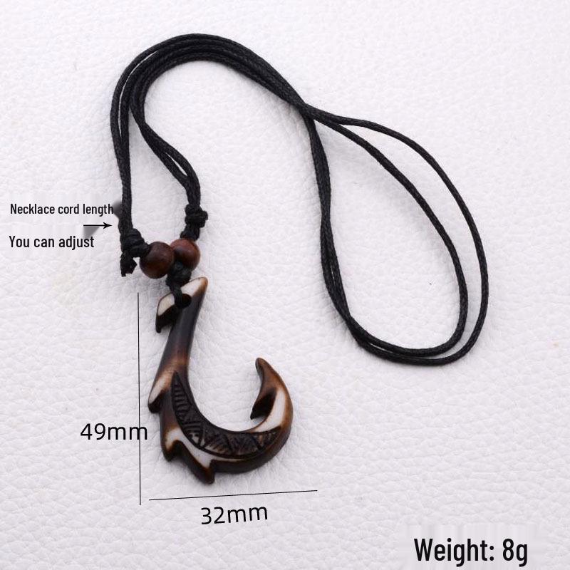 Turtle Necklace Yak Bone Carved Pendant - European & American Style Faux Bone Sea Turtle Pendants, Multiple Styles