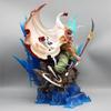 One Piece  Anime Figure Whitebeard Pirates Famous Naval Battle Scene Can Emit Light Peripheral Pvc 38Cm Model Desktop Gifts Toys