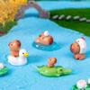 10pcs/Set Capybara Model Simulation Animals Mini Action Figures Figurine Home Decoration Gift Home Ornament