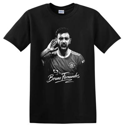 Bruno Fernandes Soccer T Shirt Portrait Fan Graphic Match Day Supporter Tee Gift