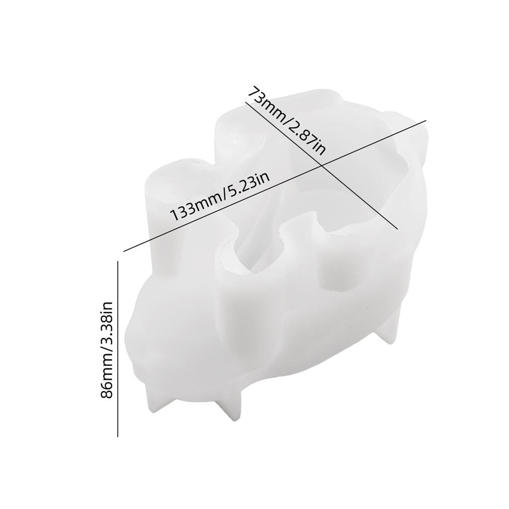 Easy Releasing Rabbit Shape Silicone Mold Flexible Candle Cup Moulds for Creating Unique Resin Crafts and Gift Boxes