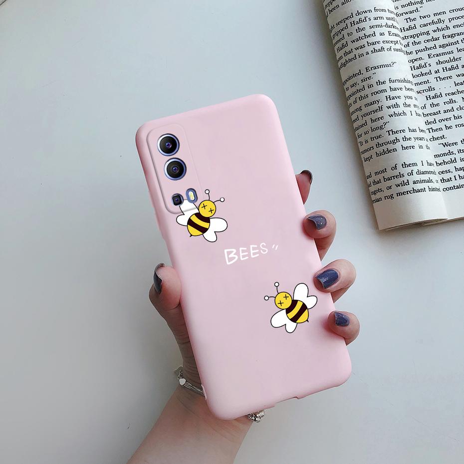 For vivo Y72 5G Case Soft TPU Silicone Cute Cartoon Shell Phone Back Cover for vivo Y72 5G V2041 Case Fundas Coque Etui Bumper