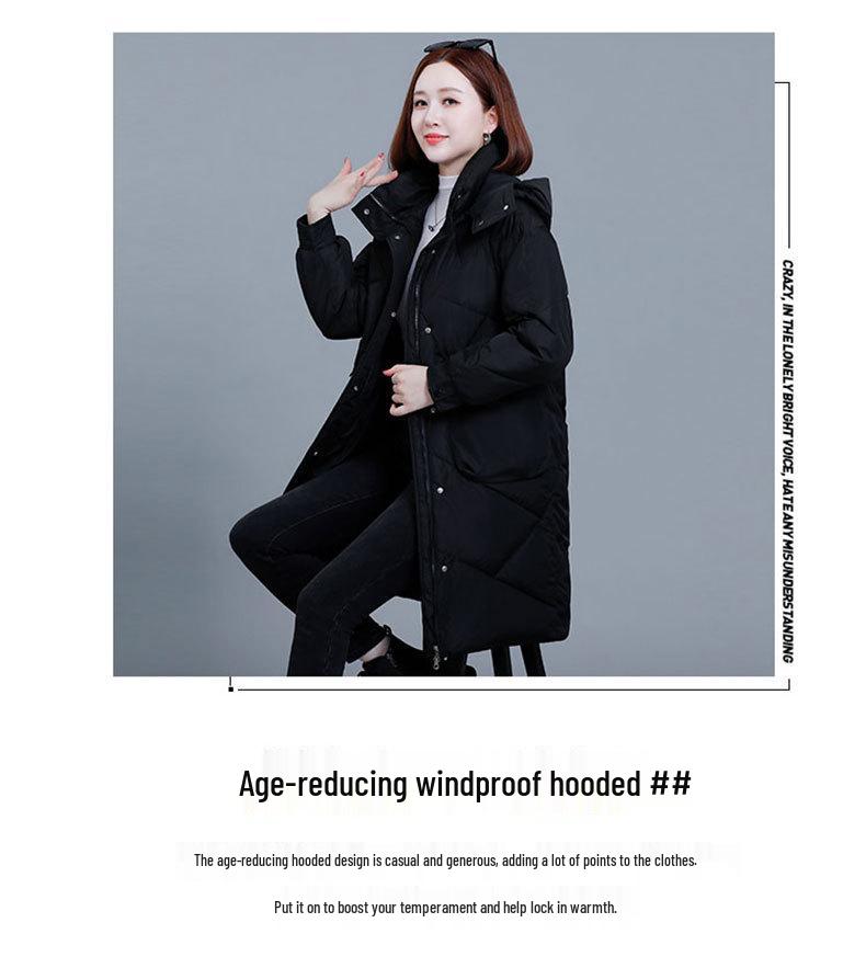 Women's Long Over-the-Knee Thickened Cotton Coat - 2025 Winter Collection