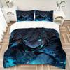 3pcs Blue Eyed Warrior Printed Duvet Cover Set (1 * Cover+2 * Pillowcase, Without Core), Suitable for Home Bedroom, Guest Room, Dormitory Decorat