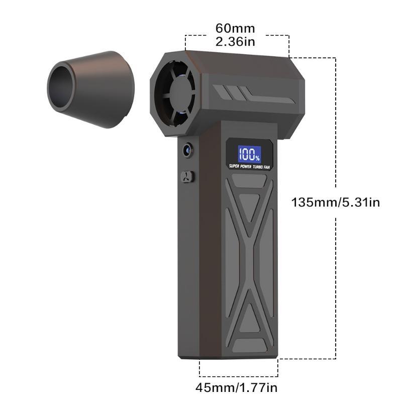 Kraftig luftpumpe Turbovifte 110000 o/min Børsteløs turbovifte Jetblåser LED Støvsuger Luftstøver Blåser