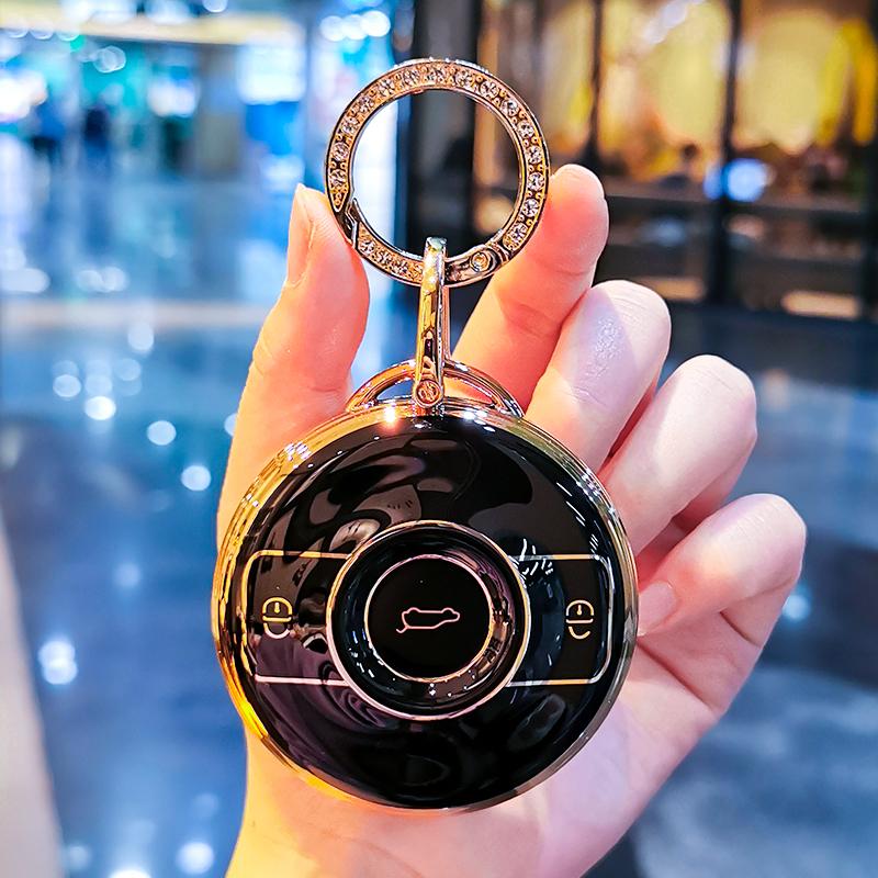 

Styling Mouldings TPU Car Remote Key Case Cover Protect Shell Bag For Mercedes Benz SMART Fortwo 1 BRABUS 1 SMART 2022 2023 Keyc