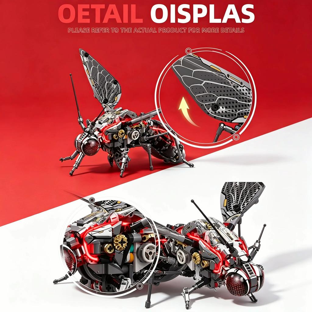 Brand-New Moc Superior-Grade Mechanical Premium-Quality Mosquito First-Class Assembly Premium-Quality Assembly-Bricks Top-Grade Cyberpunk Insect