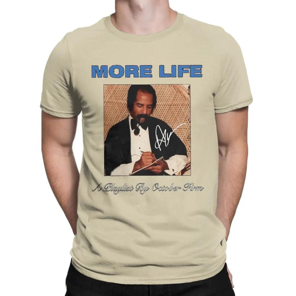 Men's Drizzy Drake More Life Tour T Shirts 100% Cotton Clothes Vintage Short Sleeve O Neck Tee Shirt Summer T-Shirt