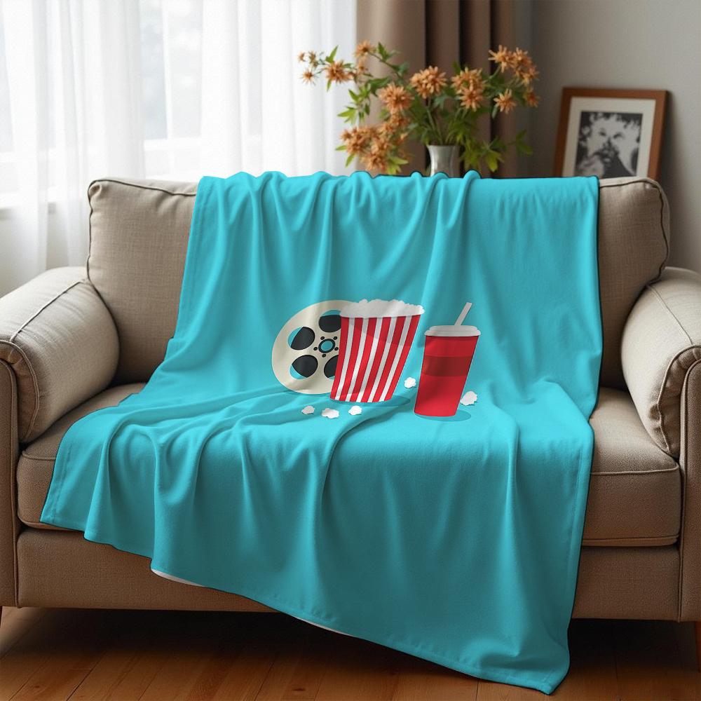 Minimal Burgundy Heart Cartoon Anime Print Flannel Blanket Soft Warm Throw for Kids Bedroom Sofa Christmas Office Car
