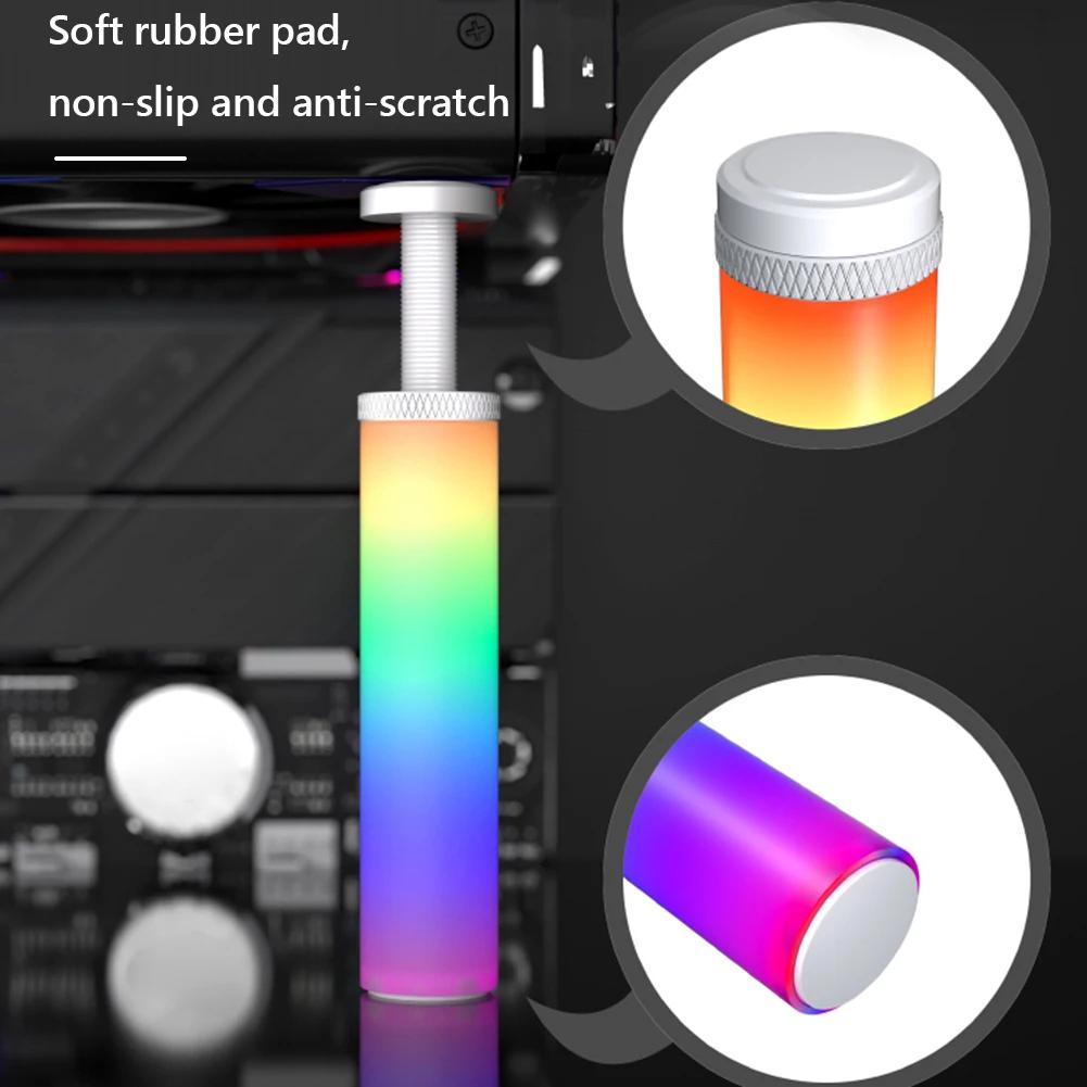 5V 3Pin ARGB Graphics Card Brace GPU Support Bracket Adjustable Telescopic Rotary Screw Aluminum Alloy for Vertical GPU Holder