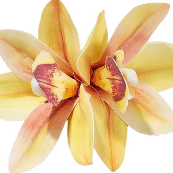 Women Hairpin Simulated Flower Shape Colorfast Hair Clip Back Head Hair Claw Daily Wear Party Hair Accessory