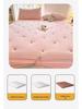 Embroidered Quilted Soybean Cotton Dustproof Non-Slip Fitted Sheet – Skin-Friendly & Soft Bed Cover
