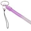 A84X-3X Lobster Hook Purple Blue Spring Stretchy Coil Keyring Keychain Strap Rope Cord