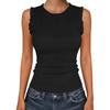 Sleeveless Ribbed Knit Tank Top for Women Slim Fit Stretchy Lightweight Soft Fabric Casual Summer Wear