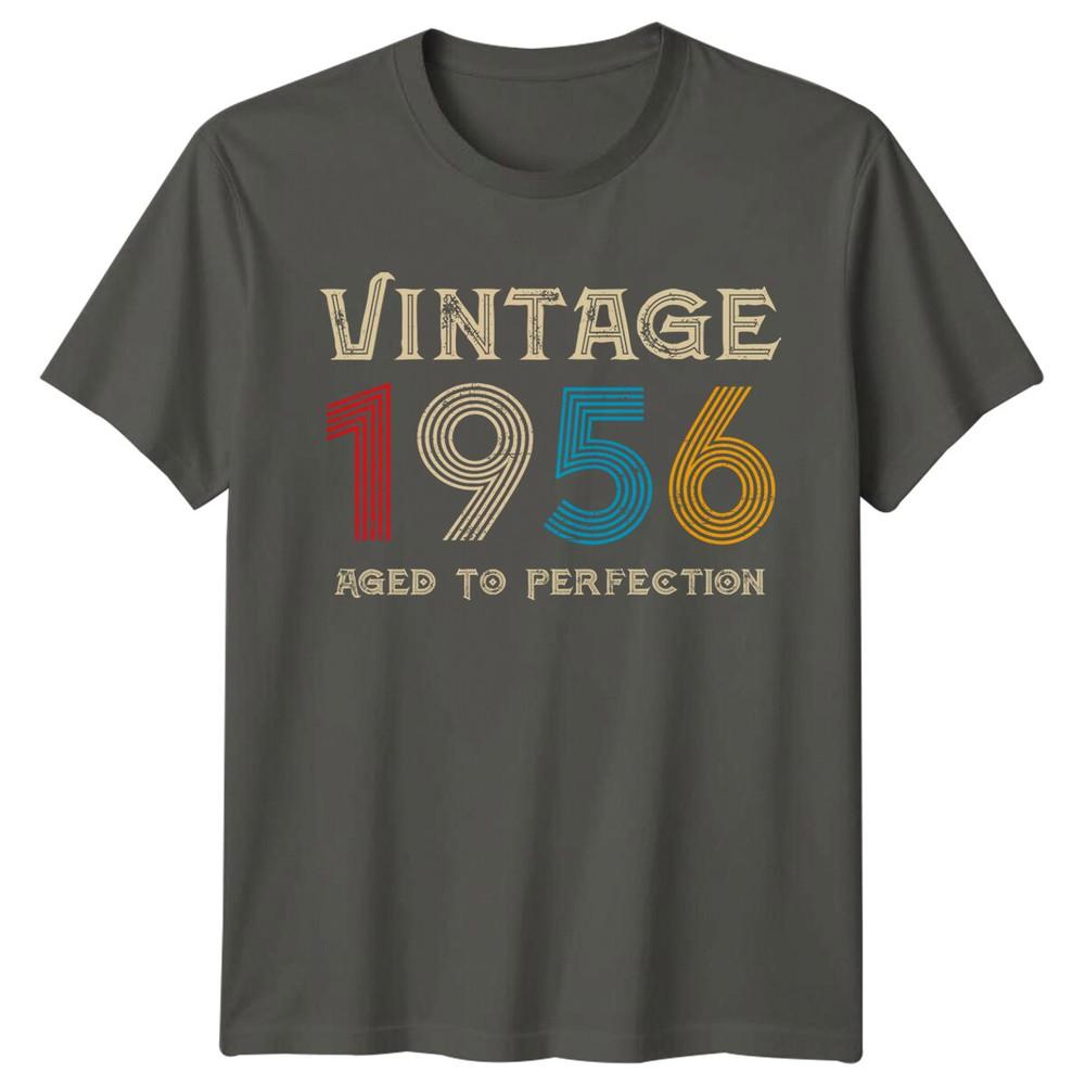Vintage 1956 Unisexs T Shirt 70th Birthday Gift Aged To Perfection