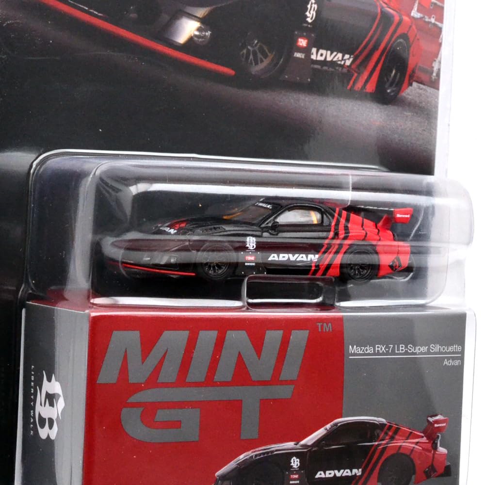 MINI GT Scale MiJo TOYS MAZDA SILHOUETTE ADVAN MiJo Toys Limited Edition Mazda SILHOUETTE ADVAN 164 - RX-7 LB-SUPER (USA) RX-7 LB-SUPER MGT00983-BL