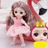 17 CM Mini Mobile 13 Bambole Snodate Ragazze Giocattolo 3D Grandi Occhi BJD Principessa Abiti Completi Collezione di Abiti Per Bambini Regalo bambola