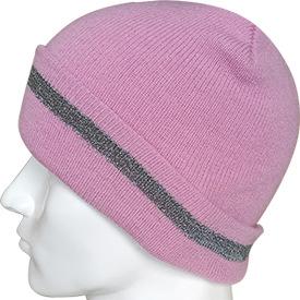 High Visibility Safety Beanie Reflective Knit Ribbed Hats Warm Winter Bonnets for Night Running Hiking Cycling