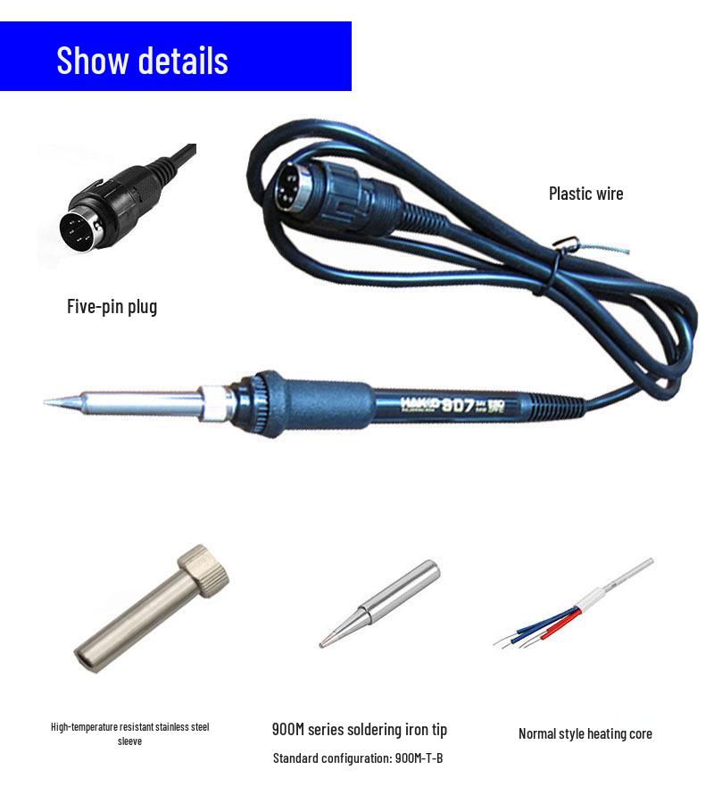Noshida Hakko 936 Soldering Station with White Light 907 Silicone Wire Electric Soldering Iron Handle