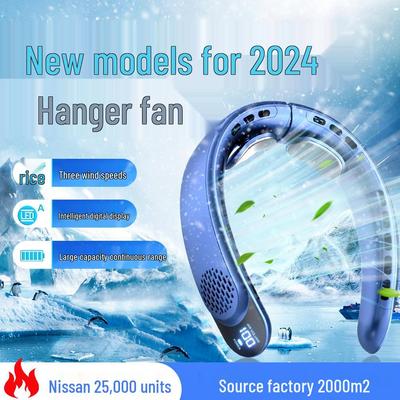 Silent Cooling Neck-Hanging Mini Fan: Rechargeable USB, Long Battery Life