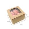 10pcs Brown Paper Gift Wrap Boxes Wedding Party Cookies and Candy Cake Boxes Transparent PVC Windows