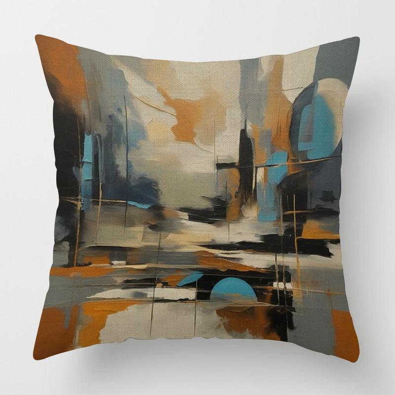 Abstract geometrische kussenhoes in Scandinavische stijl 50x50cm kleurecht machinewasbaar huisdecoraties kussenhoes 50x50cm