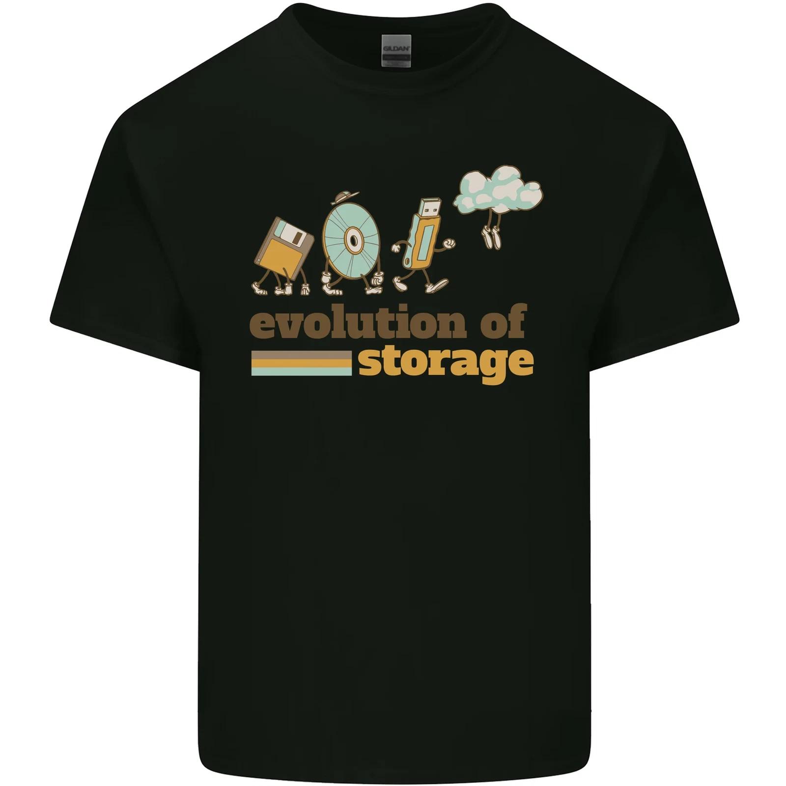 

Storage Evolution Retro HD Drive USB Stick CD Kids T-Shirt Childrens 4XL
