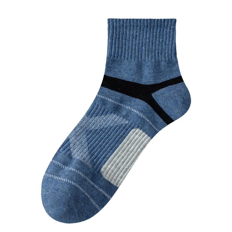 High Quality 1Pairs-pack Combed Cotton Men's Socks New Casual Breathable Active Socks Man Stripe Long Sock EUR 39-43