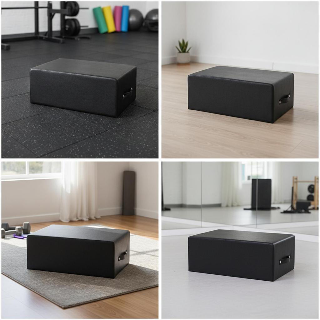 Upholstered Exercise Bench Soft Padded Box Easy-to-Clean Equipment for