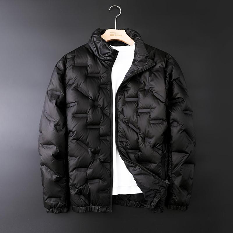 Outdoor High-quality Fitness Running High-quality Laminated Feather Jacket Comfortable and Breathable Men's Warm Baseball Jacket