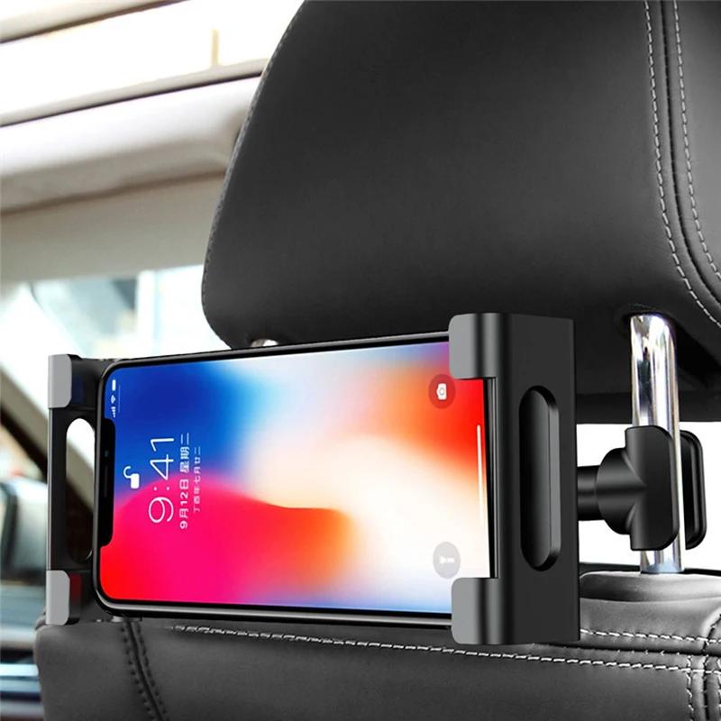Car Tablet Holder Headrest Tablet Mount Headrest Stand Mounting Bracket Cradle Compatible For Phone Tablet 4.7-12.9" Cell