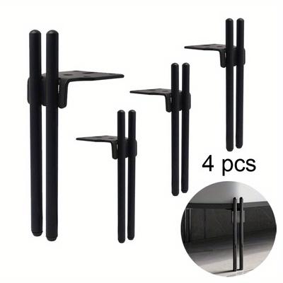 4 adet DIY Mobilya Metal Ayaklı Dolap Ayakları Metal Kanepe Başucu Sehpa Gardırop Ayakları Yedek Ayak Yüksekliği Ayarlanabilir Mobilya Masa Ayakları