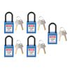 5 Satz 38mm Lockout Tagout Schloss Nylon Langlebig Staubdicht Isoliertes Sicherheitshängeschloss mit Schlüssel
