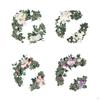 2 Pieces Artificial Floral Swag Wedding Welcome Signs Backdrop Wall Decor Decorative