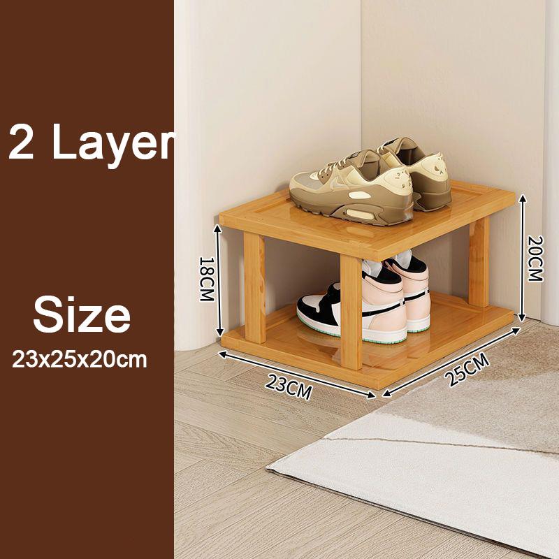 

Полка для обуви из натурального дерева, многослойный органайзер для обуви, настенный угловой стеллаж для хранения, экономящий место шкаф для обуви, домашняя полка для обуви