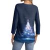 Women's Casual Fashionable Sexy Comfortable V-Neck Christmas Three-Quarter Sleeve Top