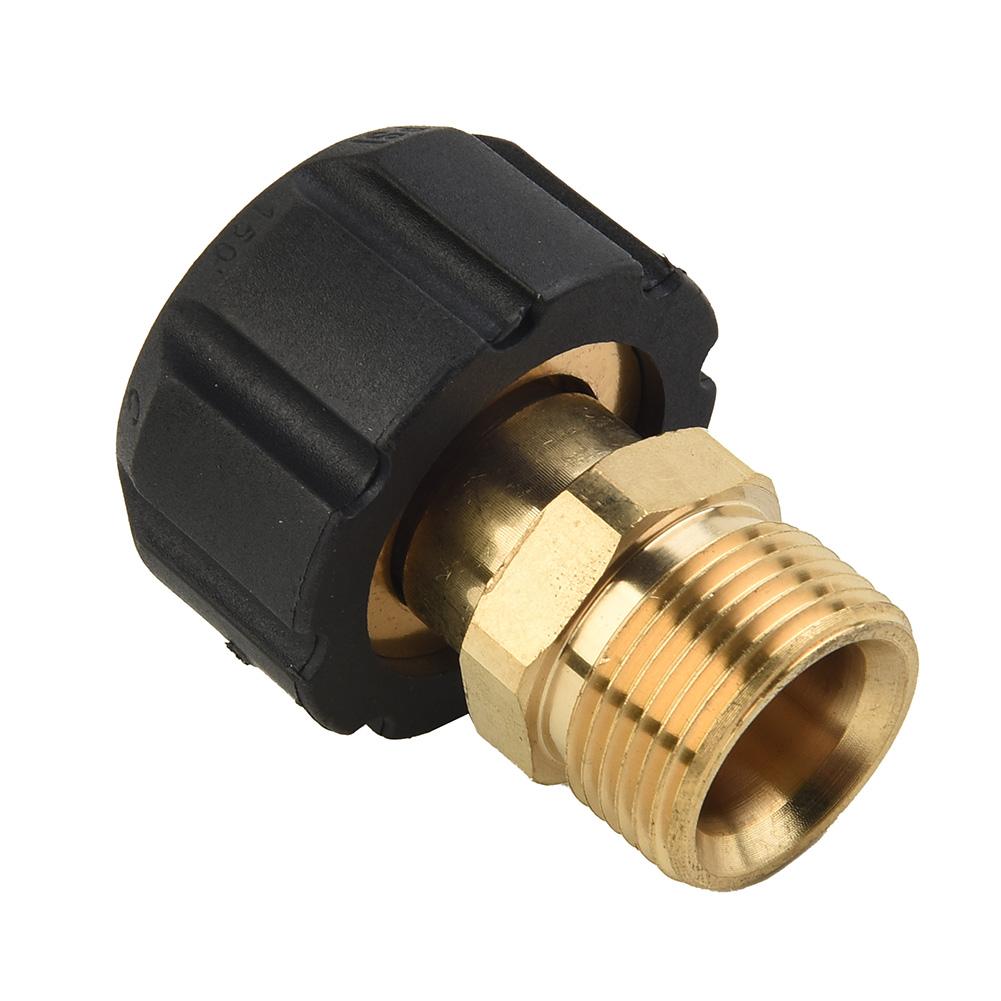 Efficient Brass Pressure Washer Hose Coupling Screw Nipple M22 Male14mm to M22 Female15mm 4500PSI Max Working Pressure