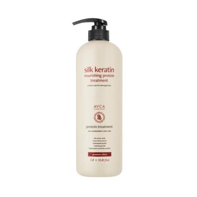 AVCA İpek Keratin Besleyici Protein Bakımı 1000ml – Hidrolize İpek & Bezelye Proteini, Derin Onarım Formülü, Pürüzsüz Parlak Saçlar İçin Beyaz Çiçek Kokusu