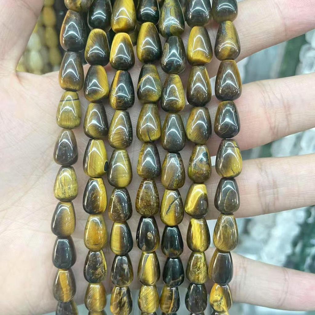 8x12mm Natural Aventurine Tiger Eye Teardrop Beads for DIY Jewelry Bracelet/Necklace
