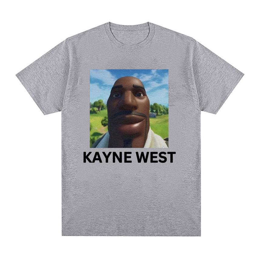 Lustiges Kanye West Meme Grafik T-Shirt Herrenmode Rundhals Kurzarm T-Shirts Unisex Hip Hop Gothic Rap T-Shirt Streetwear