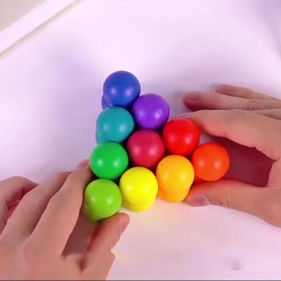 20Pcs Fingertip Ball Toys Pocket-sized Deformable Colorful 3D Balls Grip Training Stress Relief Finger Toys Decompression Ball Fidget Anti Stress