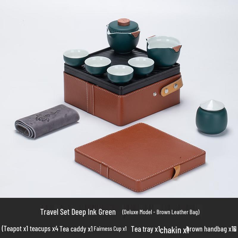 Zen Black Karesansui Travel Tea Set