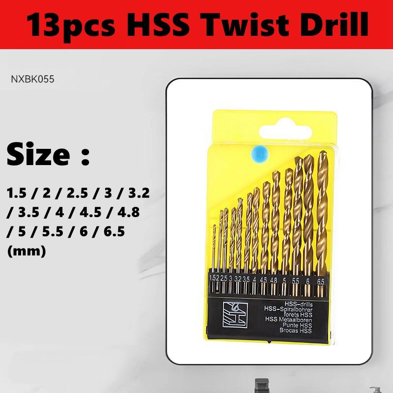 Metric Drill Bits Set Tip Work for Glass Metal Tile Concrete Electric Drill Screwdriver Drilling Reaming Masonry Drill Bits