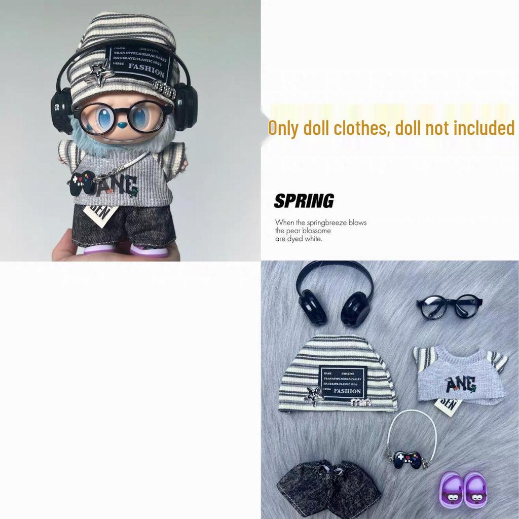Coleção de Roupas para Boneca de Pelúcia Vinílica Labubu Tendência 2025