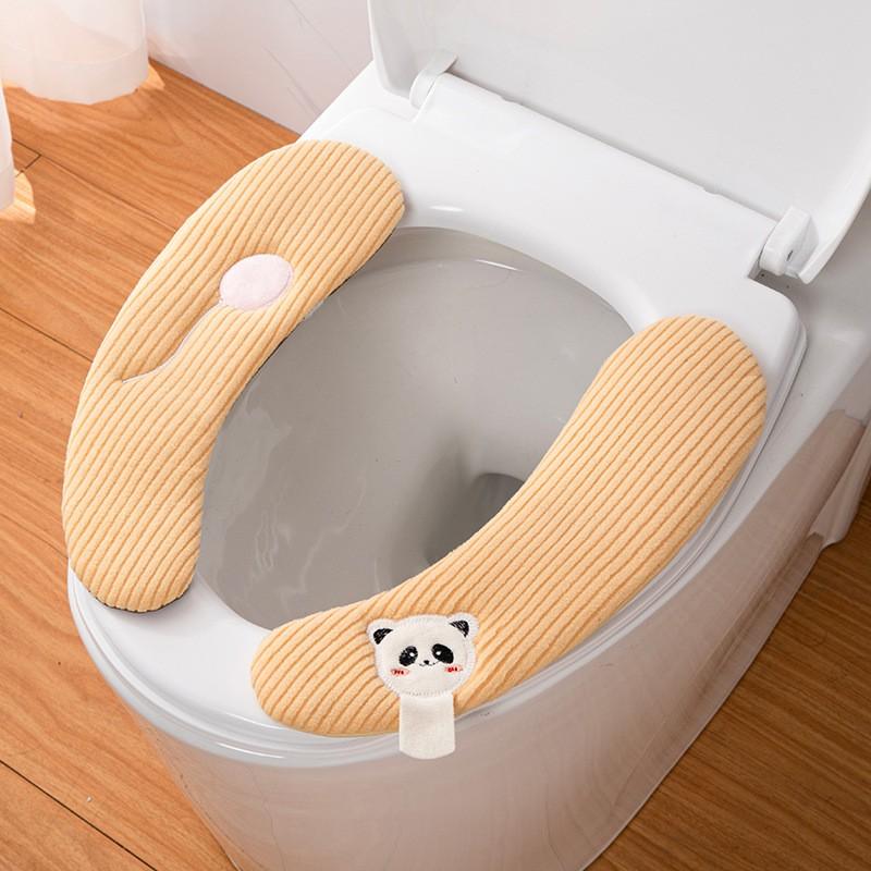 Adhesive Type Toilet Cushion Winter Toilet Cover Toilet Cushion Toilet Sticker Washable and Thickened Bathroom Accessories