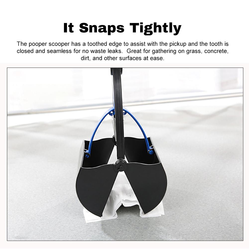 18'' Long Handle Pooper Scooper with Garbage Bag  Bone-Shaped Storage Box Foldable Pet Pooper Scooper for Dogs  Cats